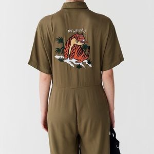 NWT Lazy Oaf Nowhere tiger jumpsuit